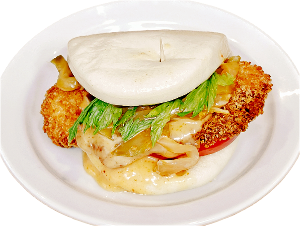 Gua Bao met Gefrituurd Kip （chicken）