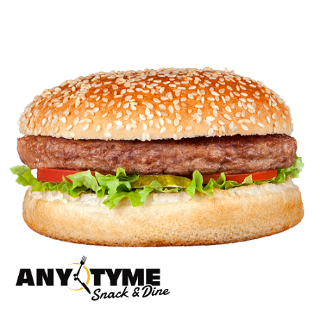Broodje hamburger met rauwkost