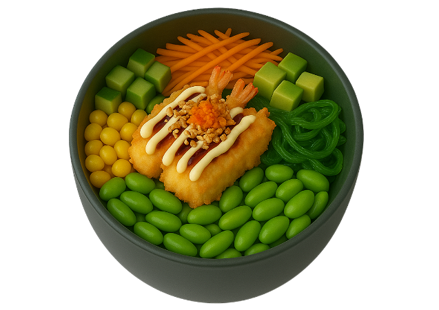 Poke bowl ebi fry