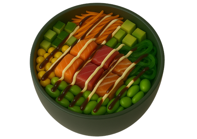 Poke bowl fish mix