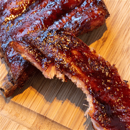 Zoet kalfsspareribs met patat