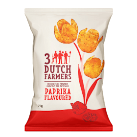 3 Dutch Farmers paprika chips 75 gram