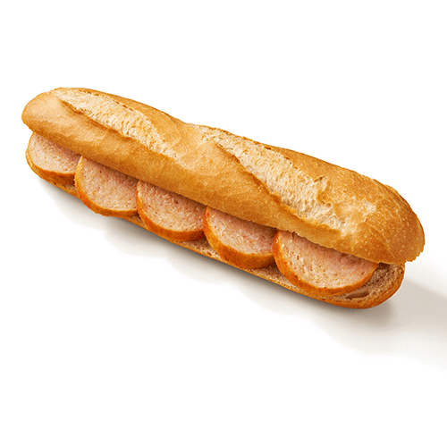 Baguette kaddours kip grillworst naturel