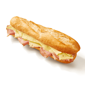 Baguette kalfsham en kaas