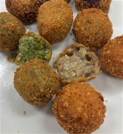Arancini 3 verschillende smaken (per 6 stuks)