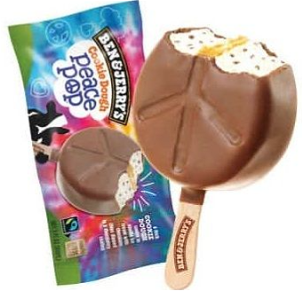 Ben & Jerryâ€™s Cookie Dough Peace Pop