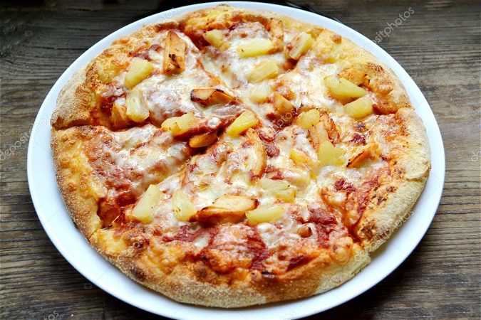 Pizza Kipfilet met ananas
