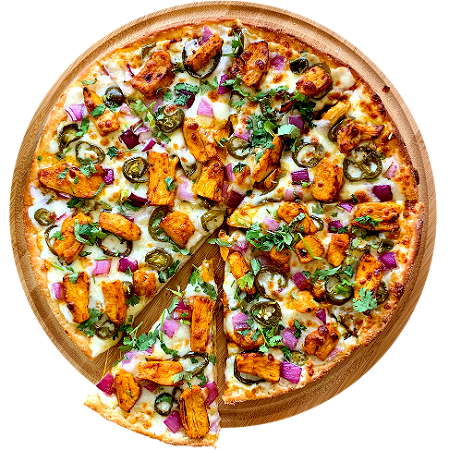 Indian chicken curry pizza, 26 cm