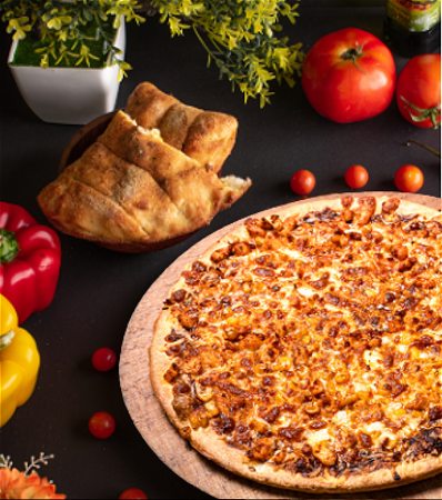 BBQ chicken pizza, 31 cm