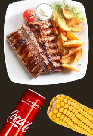 Spareribs menu tropical