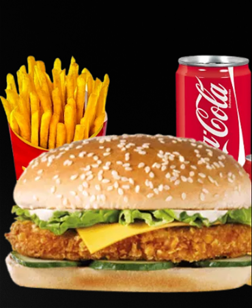 Chicken filet burger menu