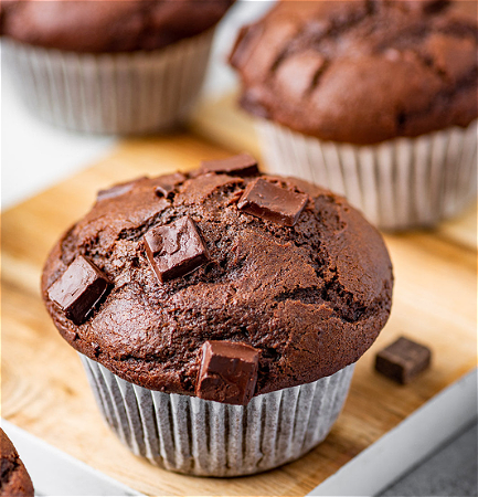 Dubbele choco muffin