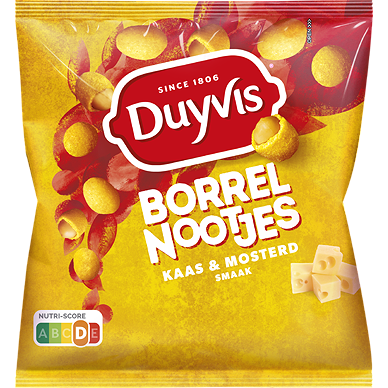 Duyvis Borrelnootjes kaas & mosterd smaak