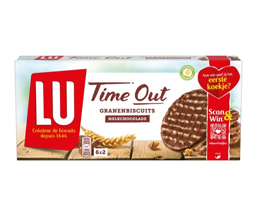 Lu Time Out granenbiscuits melkchocolade