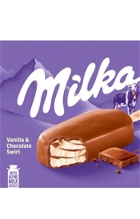 Milka Vanilla & Chocolate Swirl 195 gram