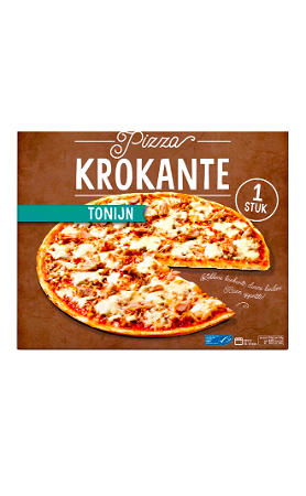 Krokante pizza tonijn