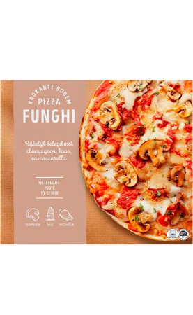 Krokante pizza funghi