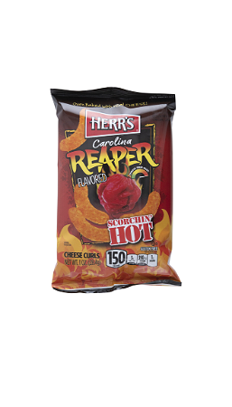 Herr's Carolina reaper scorcin hot cheese curls 28 g