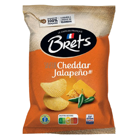 Brets Chips Cheddar Jalapeno 125g