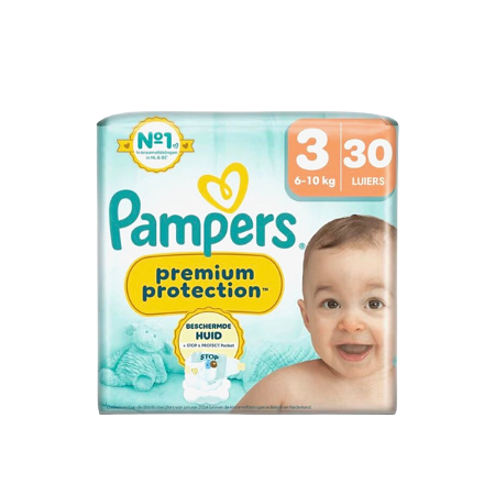 Pampers Premium Protection 3 - 6 tot 10kg 30 stuks