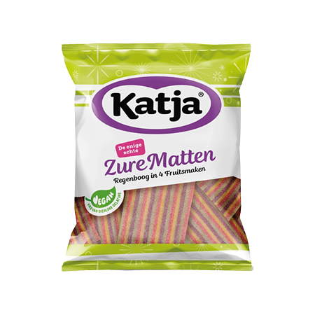 Katja Sour Strips Rainbow 125g