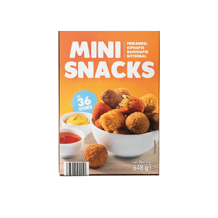 Oven partymix snacks 36 stuks