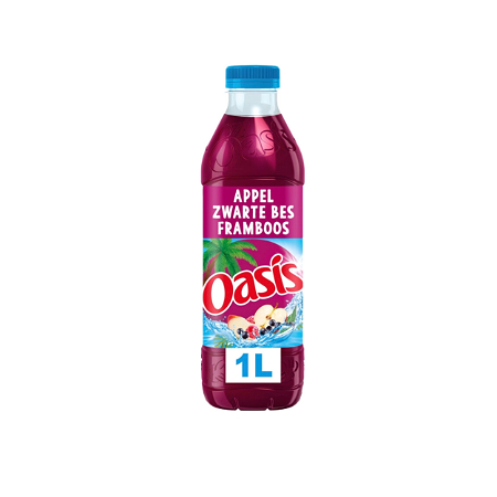 Oasis Appel zwarte bes framboos 1 liter