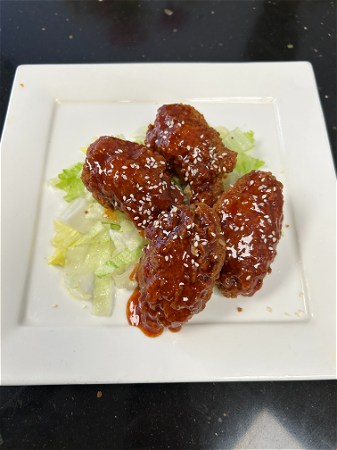 KOREAN'S XL SOJA GARLIC WINGS (4 pcs)