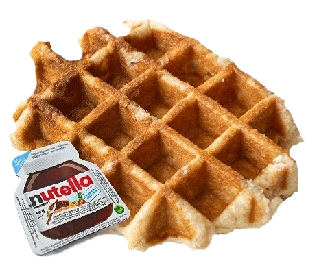 Luikse suikerwafel Nutella