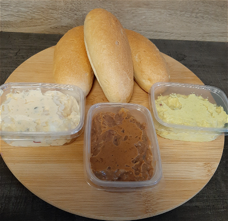 Salade trio met brood