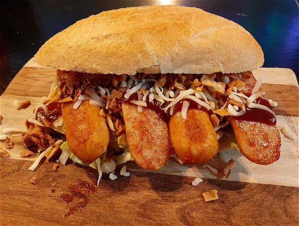 Broodje smockey kipworst