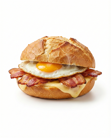 Gebakken ei - kaas - bacon