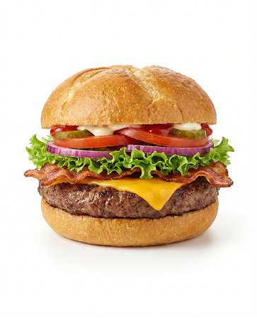 Burger/ cheddar bacon