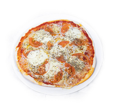 Pizza mozzarella en tomaat