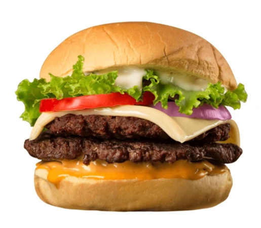Dubbele hamburger met kaas