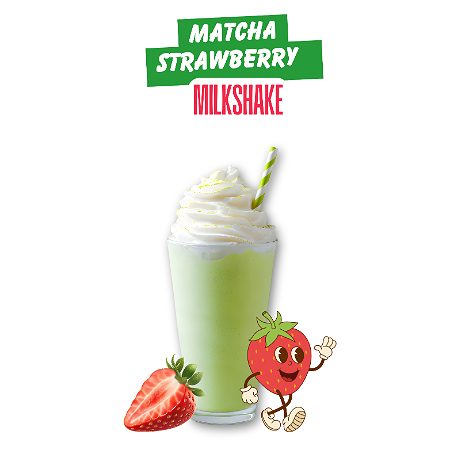 Matcha strawberry milkshake 
