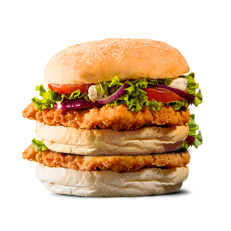 Dubbele crunchy filet burger 