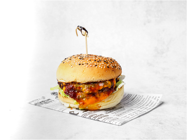 American smashed cheeseburger