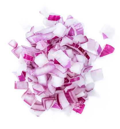  rauwe ui blokjes