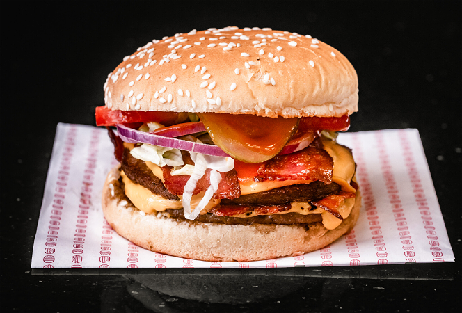 Dubbele Bacon Cheese Burger menu