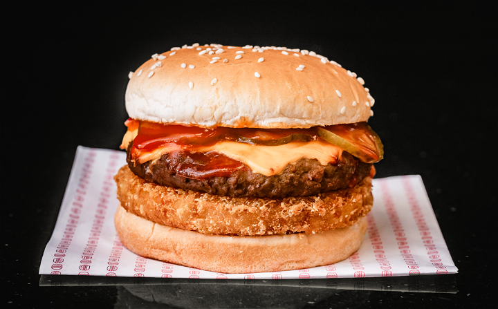 Vega hashbrown cheeseburger menu