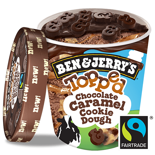 Ben & Jerry's Topped Chocolate Caramel Cookie Dough 465 ml
