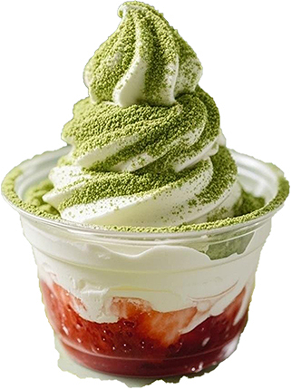 Matcha Aadbei Sundae