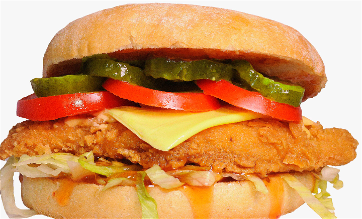 Spicy chickenburger menu