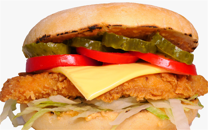 Chicken cheeseburger menu