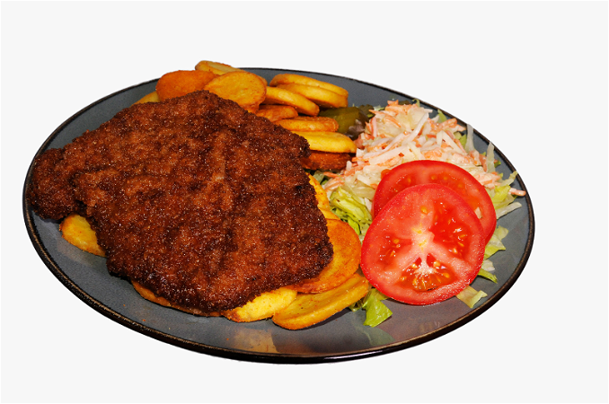 Kip schnitzel schotel 