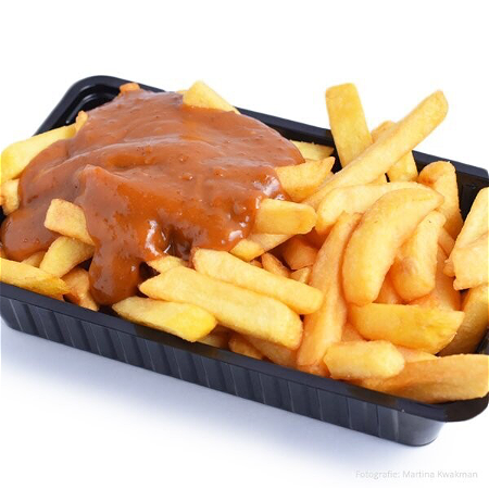 Grote friet curry
