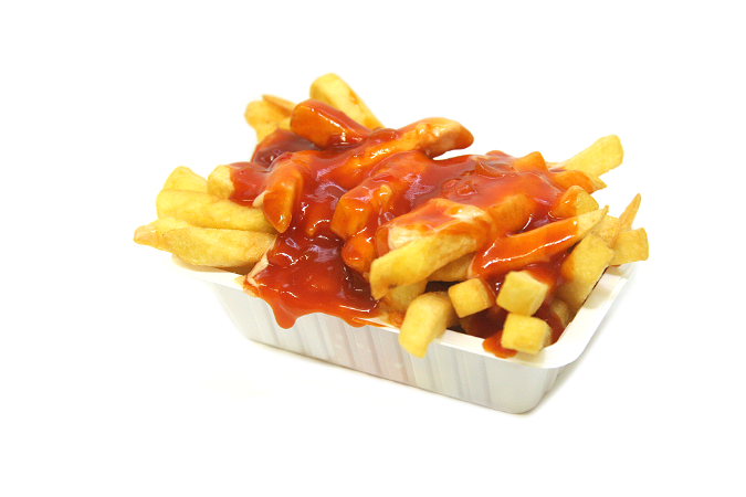 Groot friet curry 