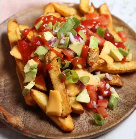 Grote friet mexicaanse kip