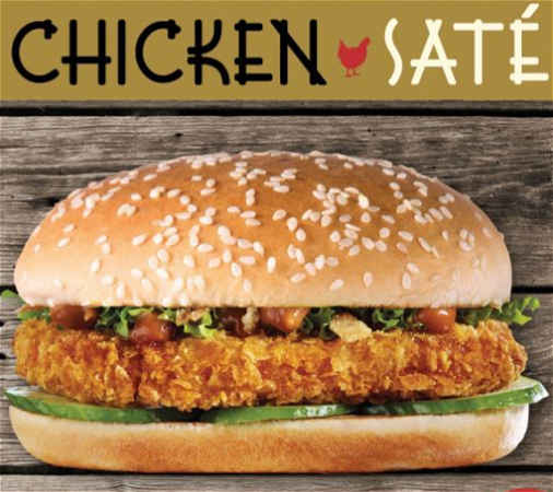 Chicken Saté Burger